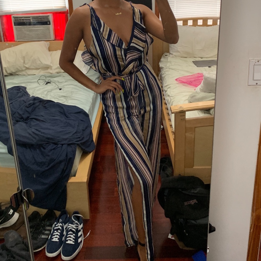 Stripped Jumpsuit
